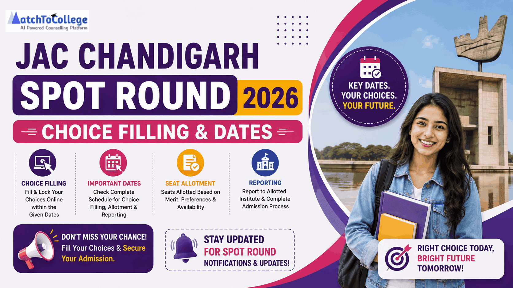 JAC Chandigarh Spot Round 2026: Choice Filling & Dates
