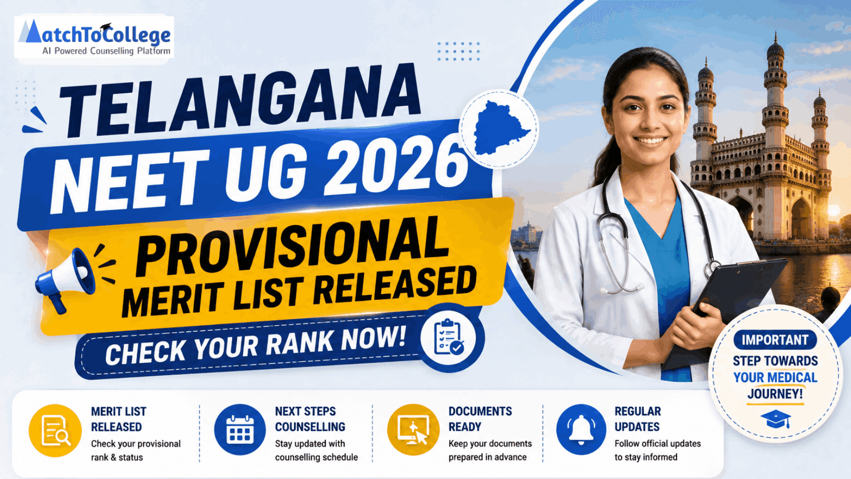 Telangana NEET UG 2026 Provisional Merit List Released