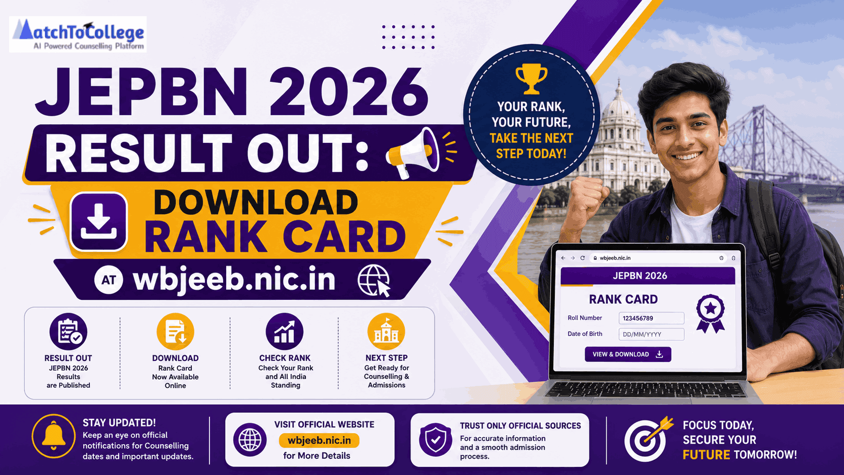 JEPBN 2026 Result Out: Download Rank Card at wbjeeb.nic.in
