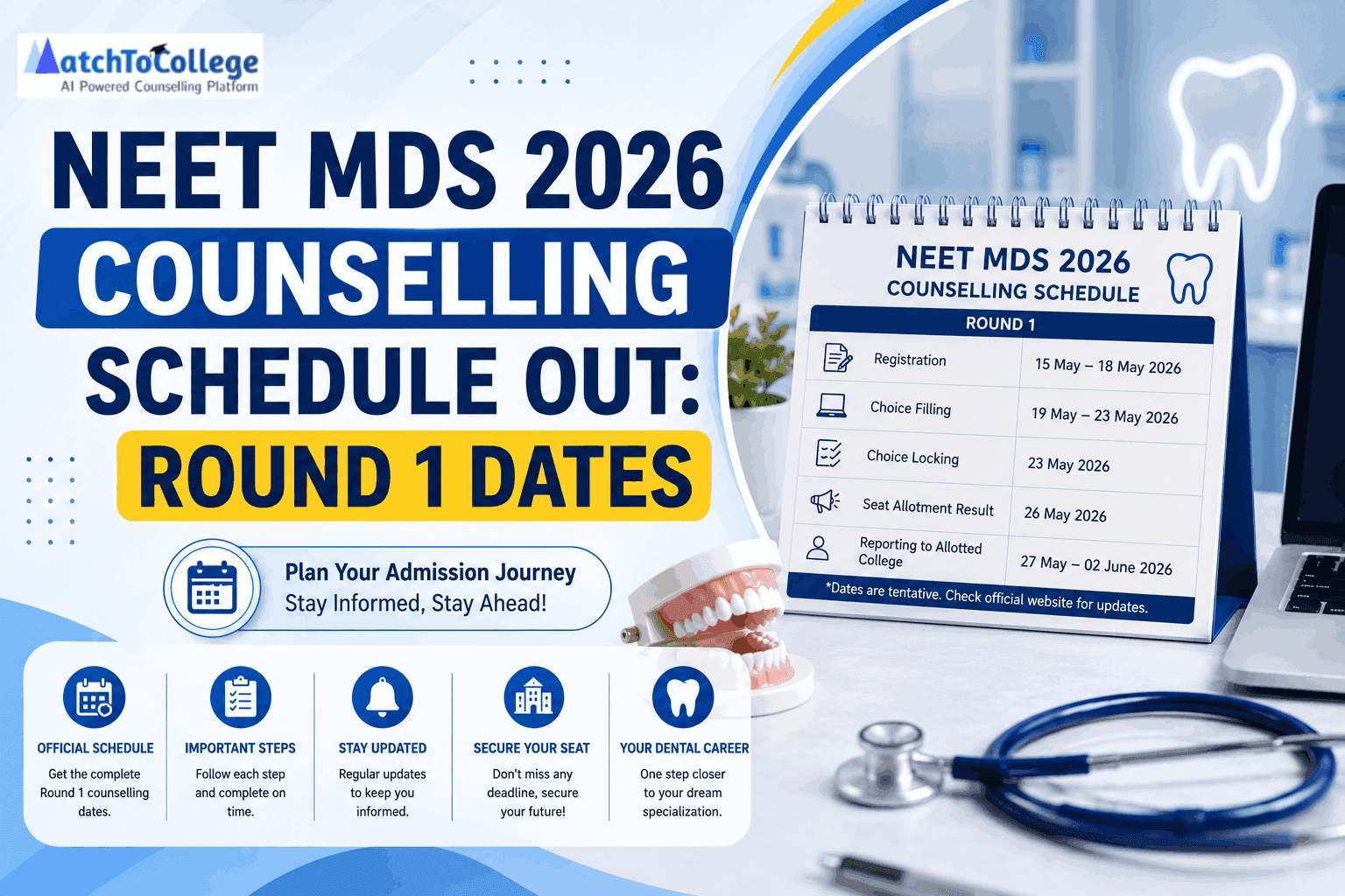 NEET MDS 2026 Counselling Schedule Out: Round 1 Dates