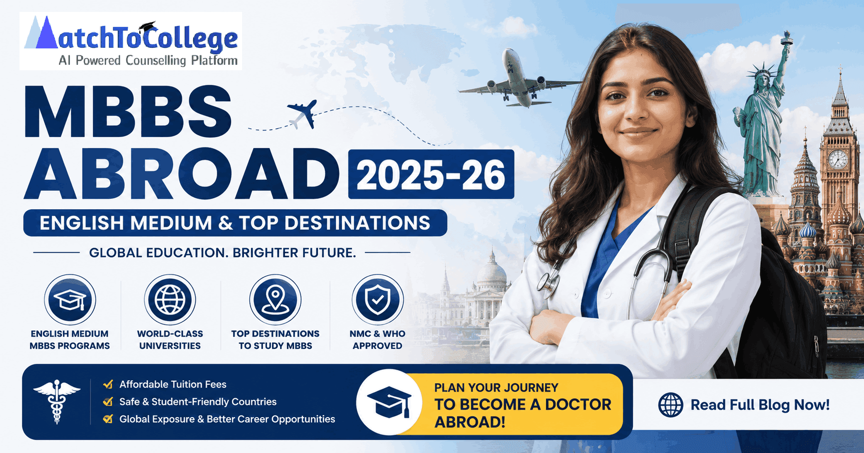 MBBS Abroad 2025-26: English Medium & Top Destinations