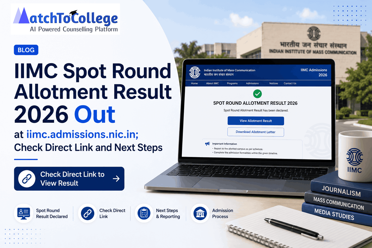 IIMC Spot Round Allotment Result 2026 OUT! Check Now