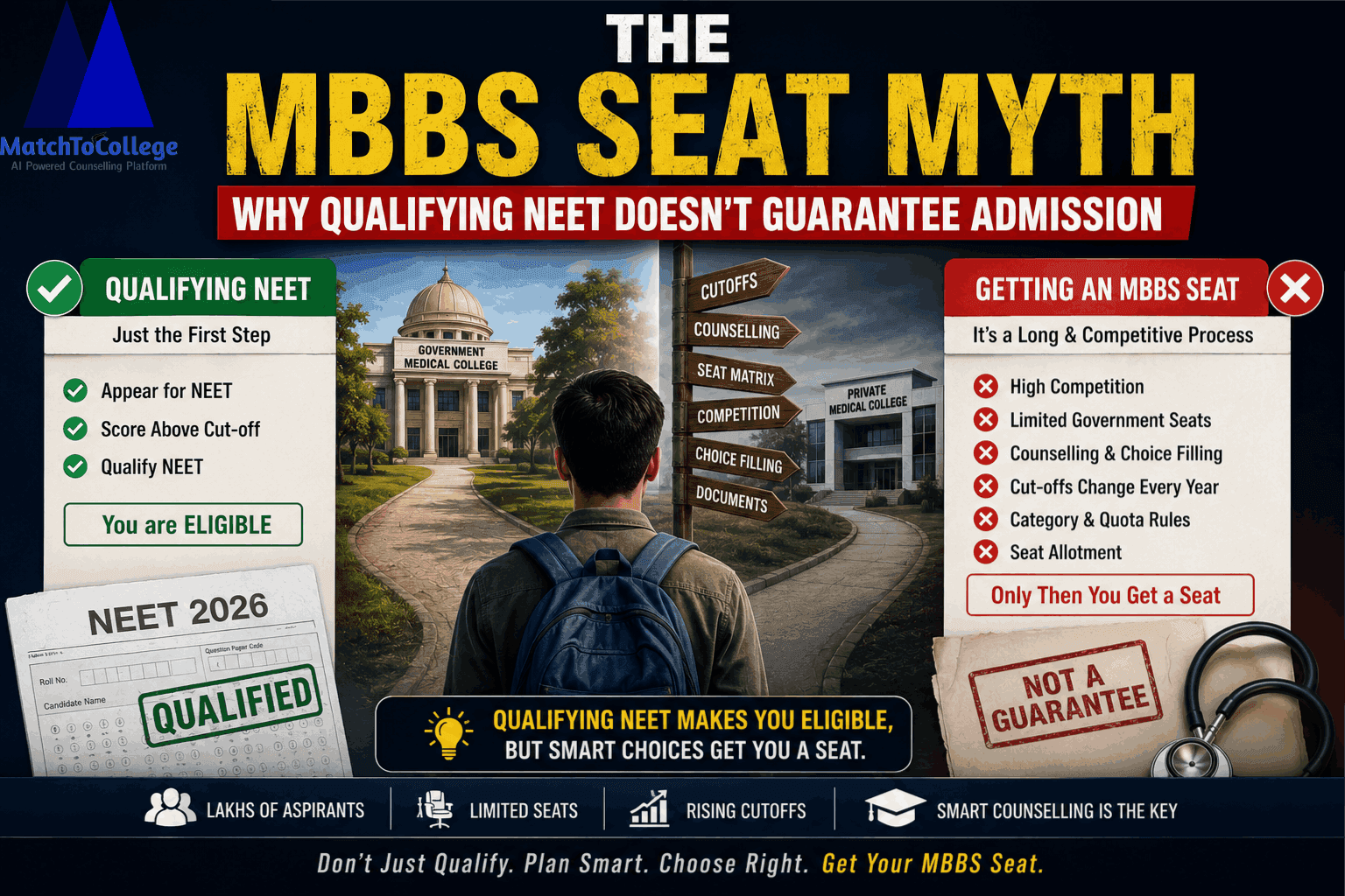 NEET 2026: Why Qualifying Doesn't Guarantee an MBBS Seat