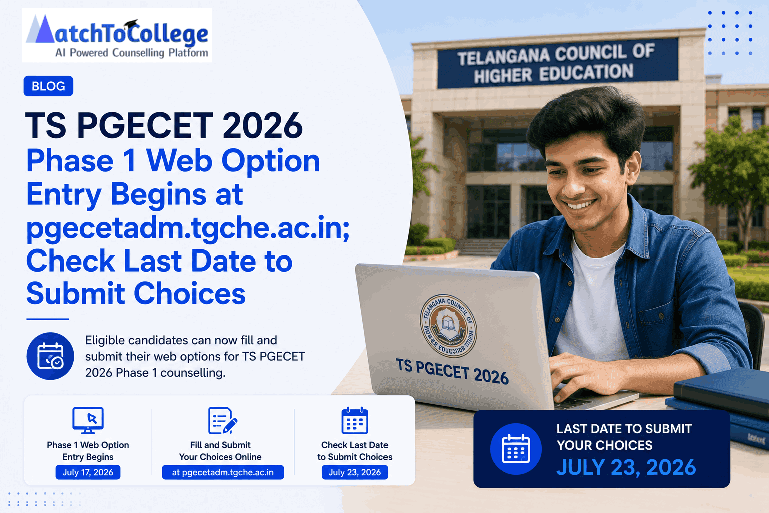 TS PGECET 2026 Web Options Live: Deadline July 21!