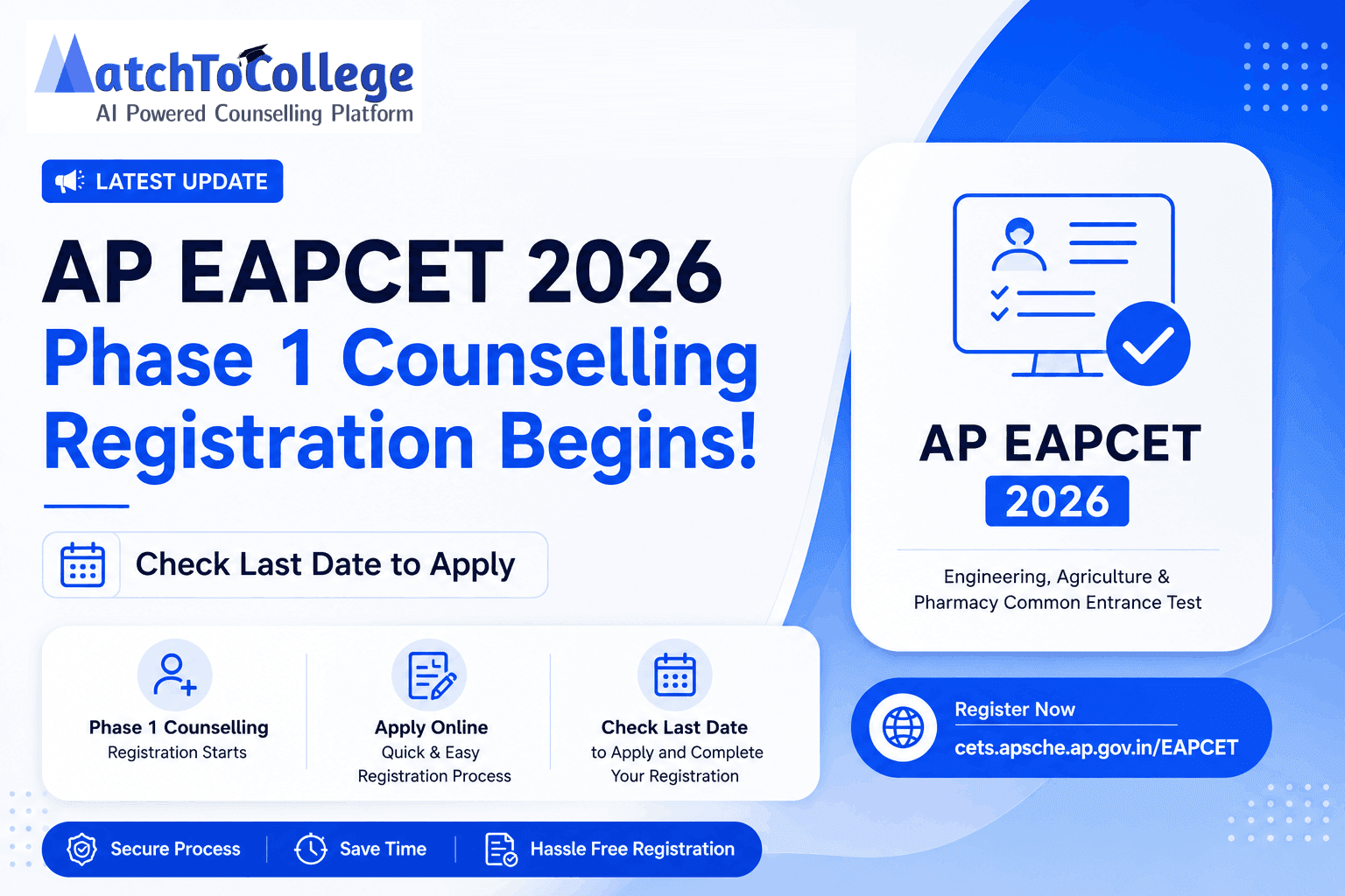 AP EAPCET 2026 Phase 1 Counselling Live: Register Now!