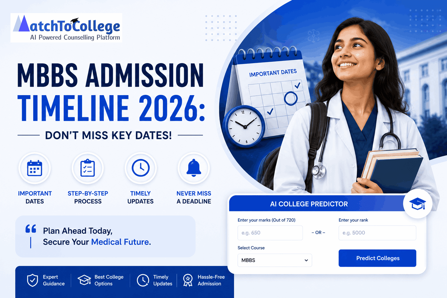 MBBS Admission Timeline 2026: Don't Miss Key Dates!