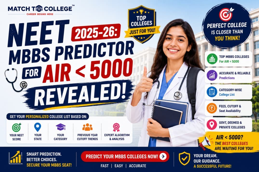 NEET 2025-26: MBBS Predictor for AIR < 5000 Revealed!