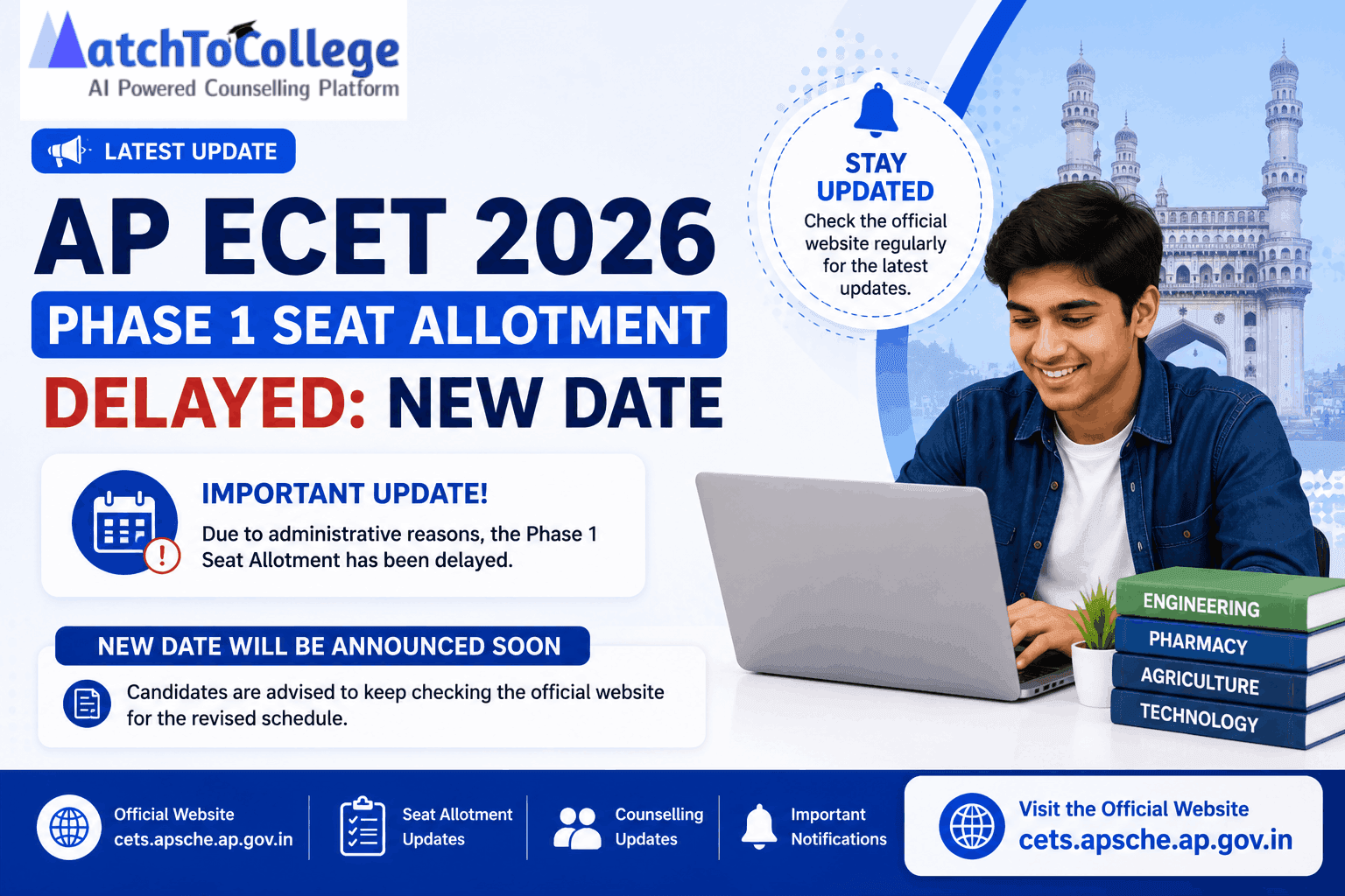 AP ECET 2026 Phase 1 Seat Allotment Delayed: New Date