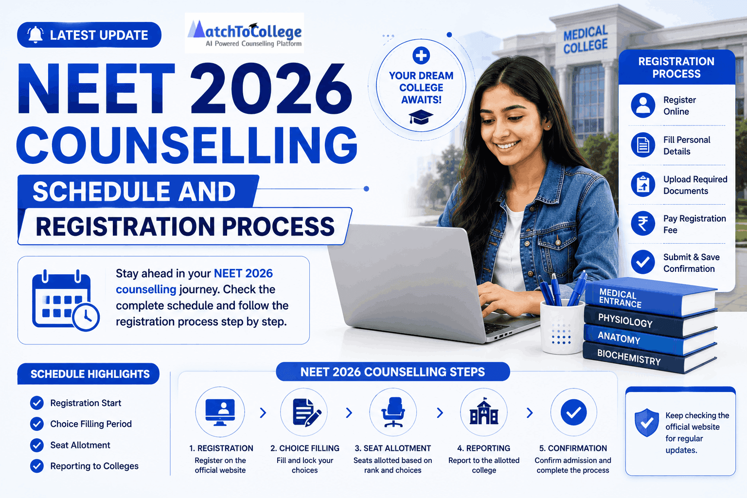 NEET 2026 Counselling: Schedule, Registration & Process