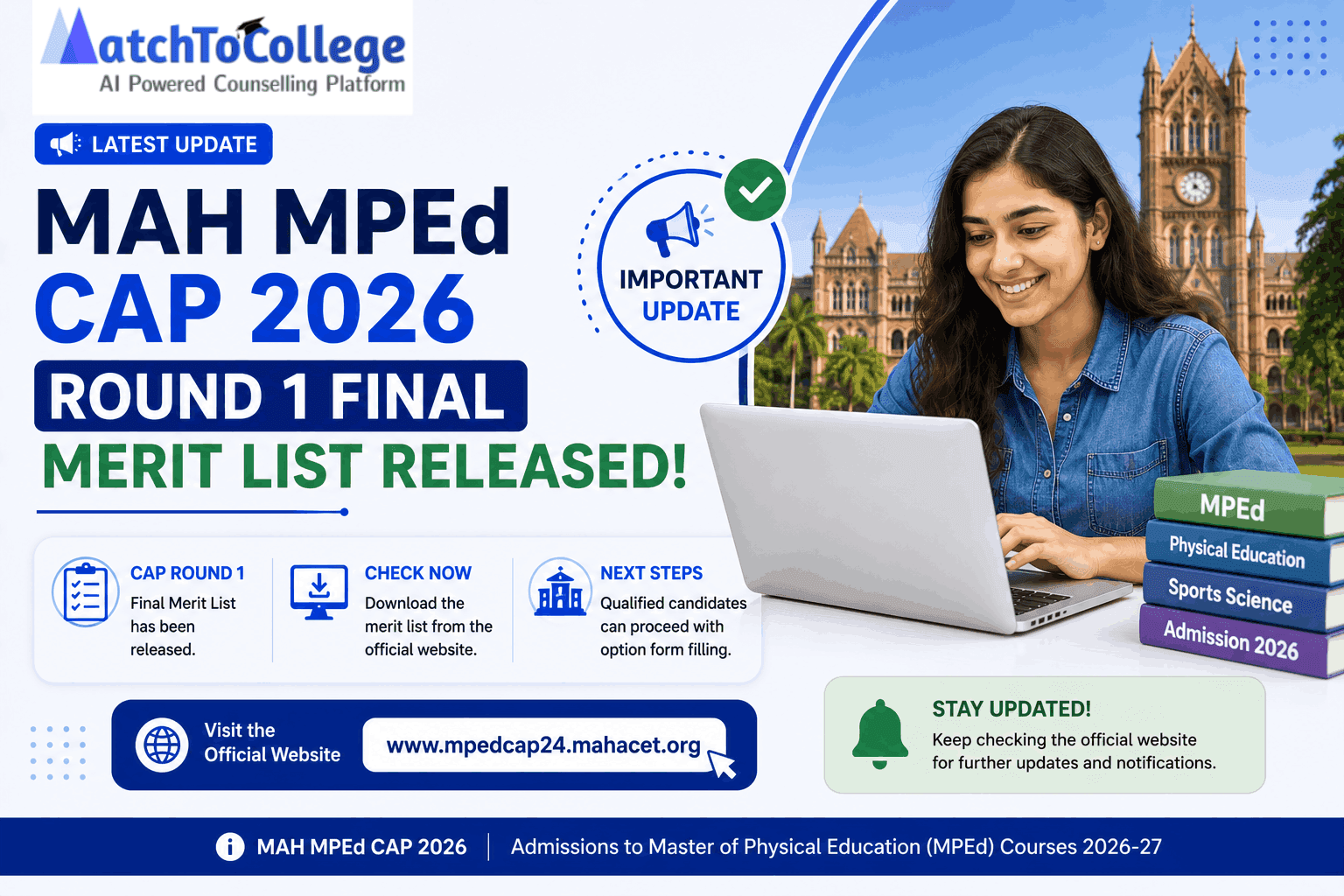 MAH MPEd CAP 2026 Final Merit List OUT! Check Your Rank Now
