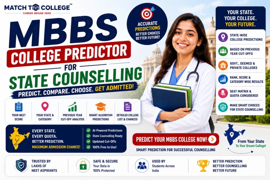 MBBS State Counselling 2025-26: Predict Your College Now!