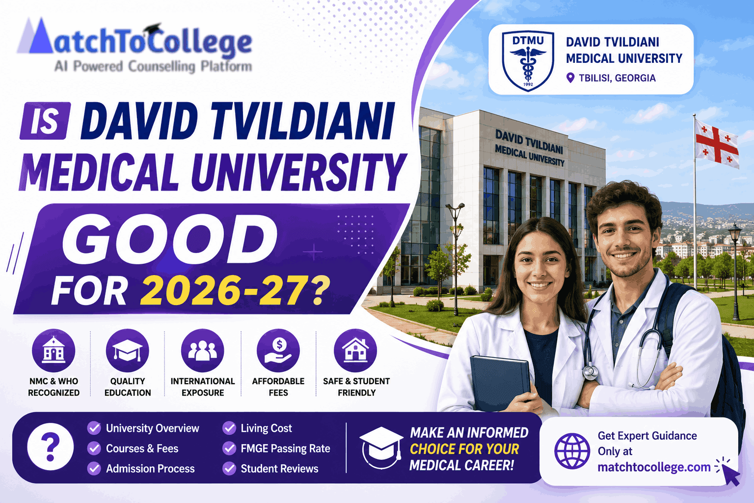 Is David Tvildiani Medical University Good for 2026-27?