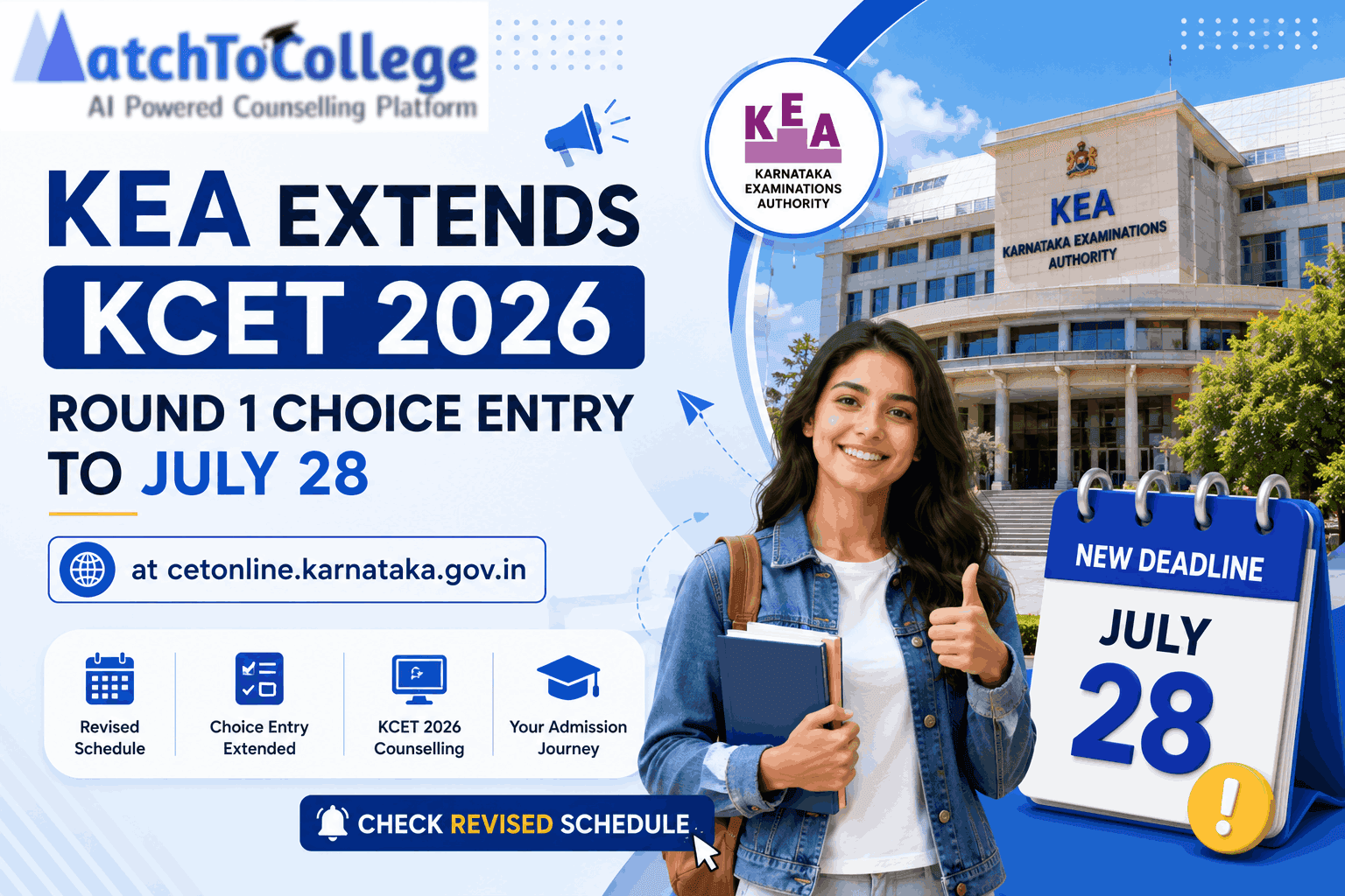 KCET 2026 Choice Entry Extended! New July 28 Deadline