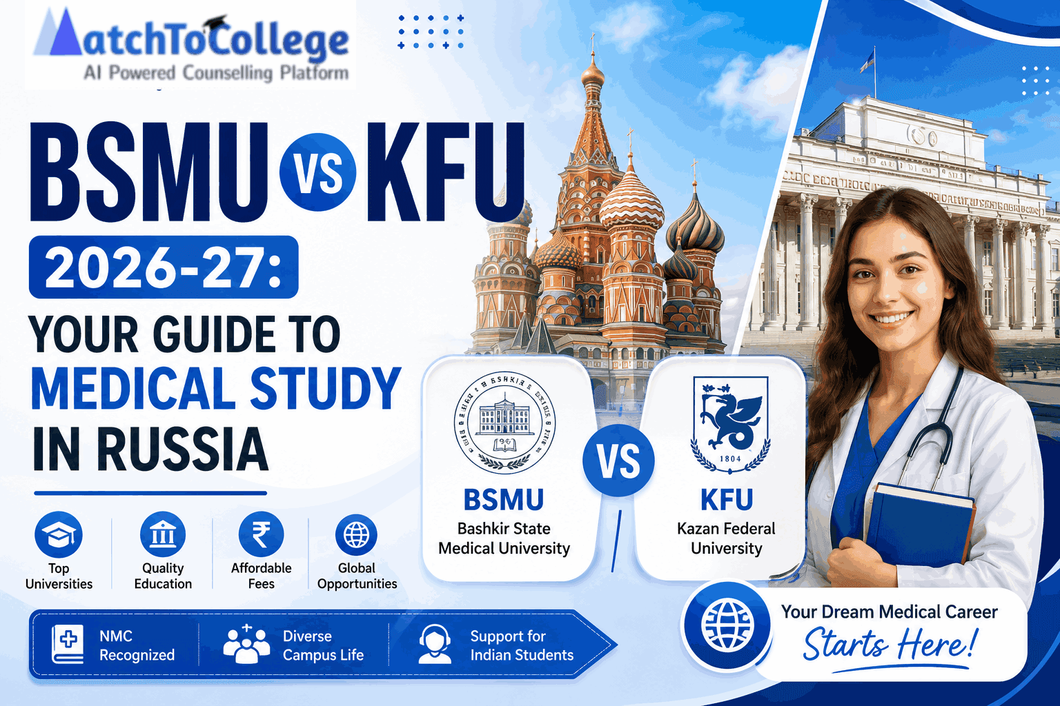 BSMU vs KFU 2026-27: Your Guide to Medical Study in Russia