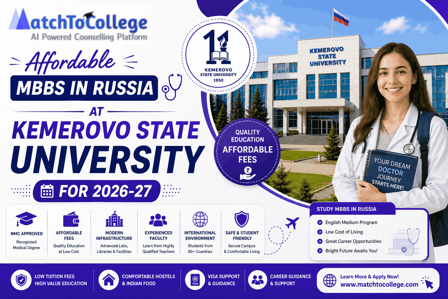Affordable MBBS in Russia: Kemerovo State 2026-27 Guide