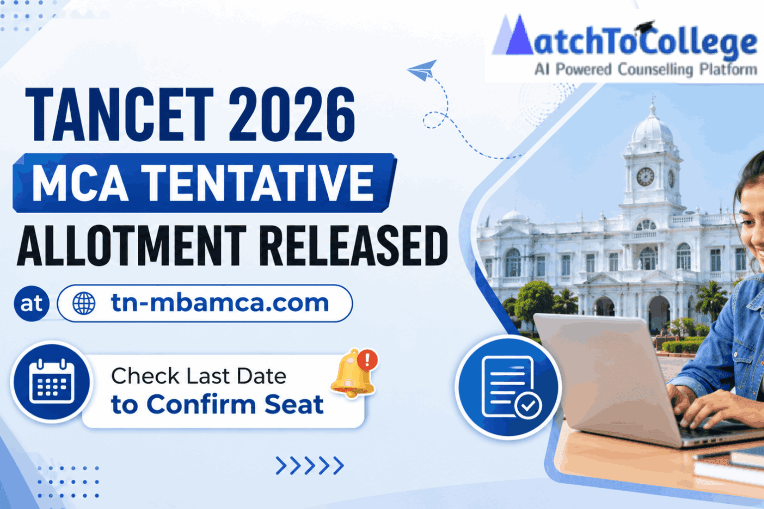TANCET 2026 MCA Allotment Released: Confirm Your Seat!
