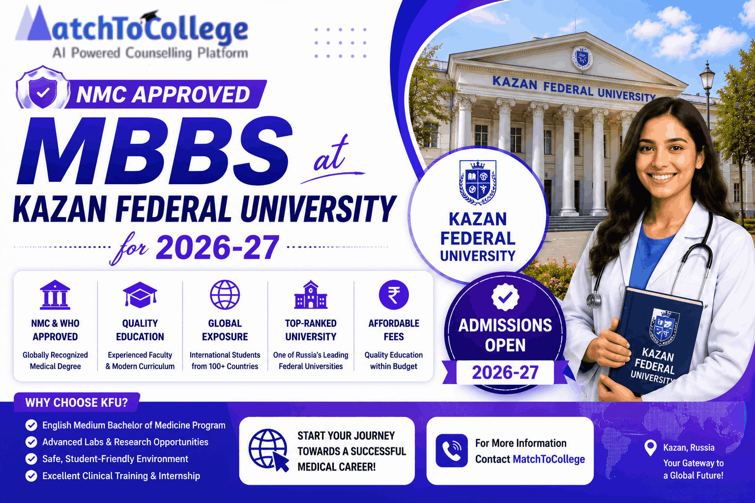 NMC Approved MBBS at Kazan Federal for 2026-27: Your Guide