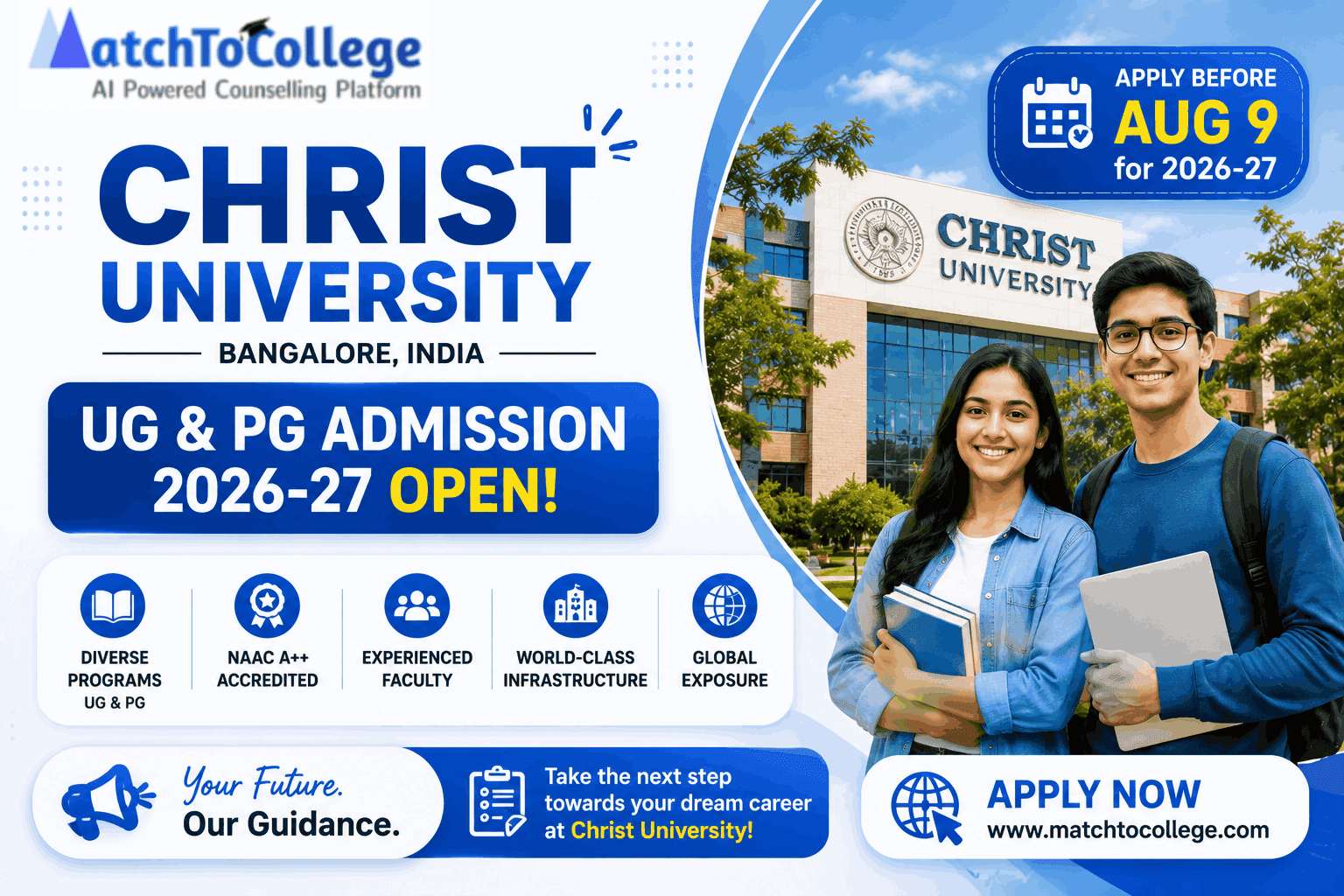 Christ University 2026-27 Admissions Open: Apply by Aug 9!