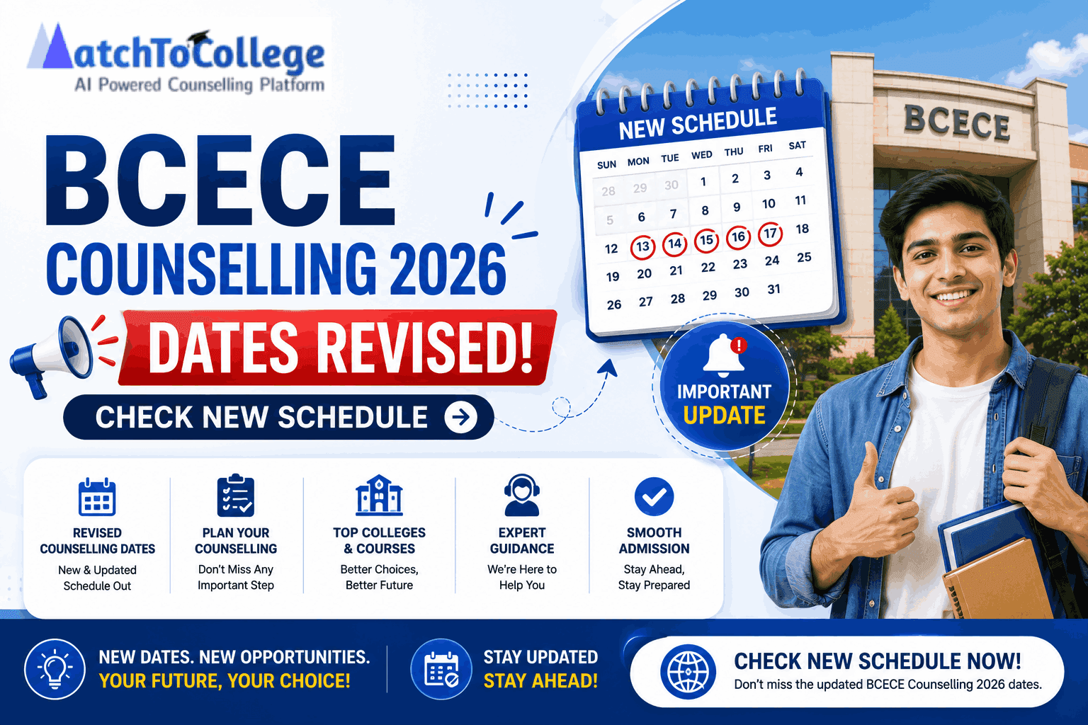 BCECE Counselling 2026 Dates REVISED! Check New Schedule