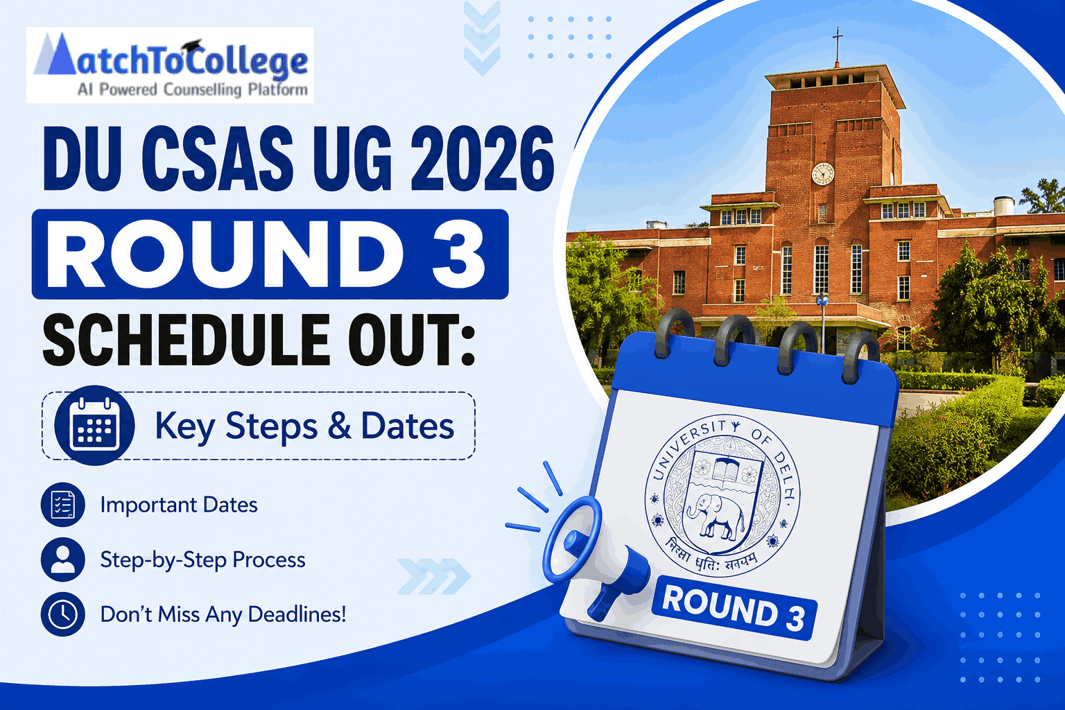 DU CSAS UG 2026 Round 3: Guide to Delhi University Admissions