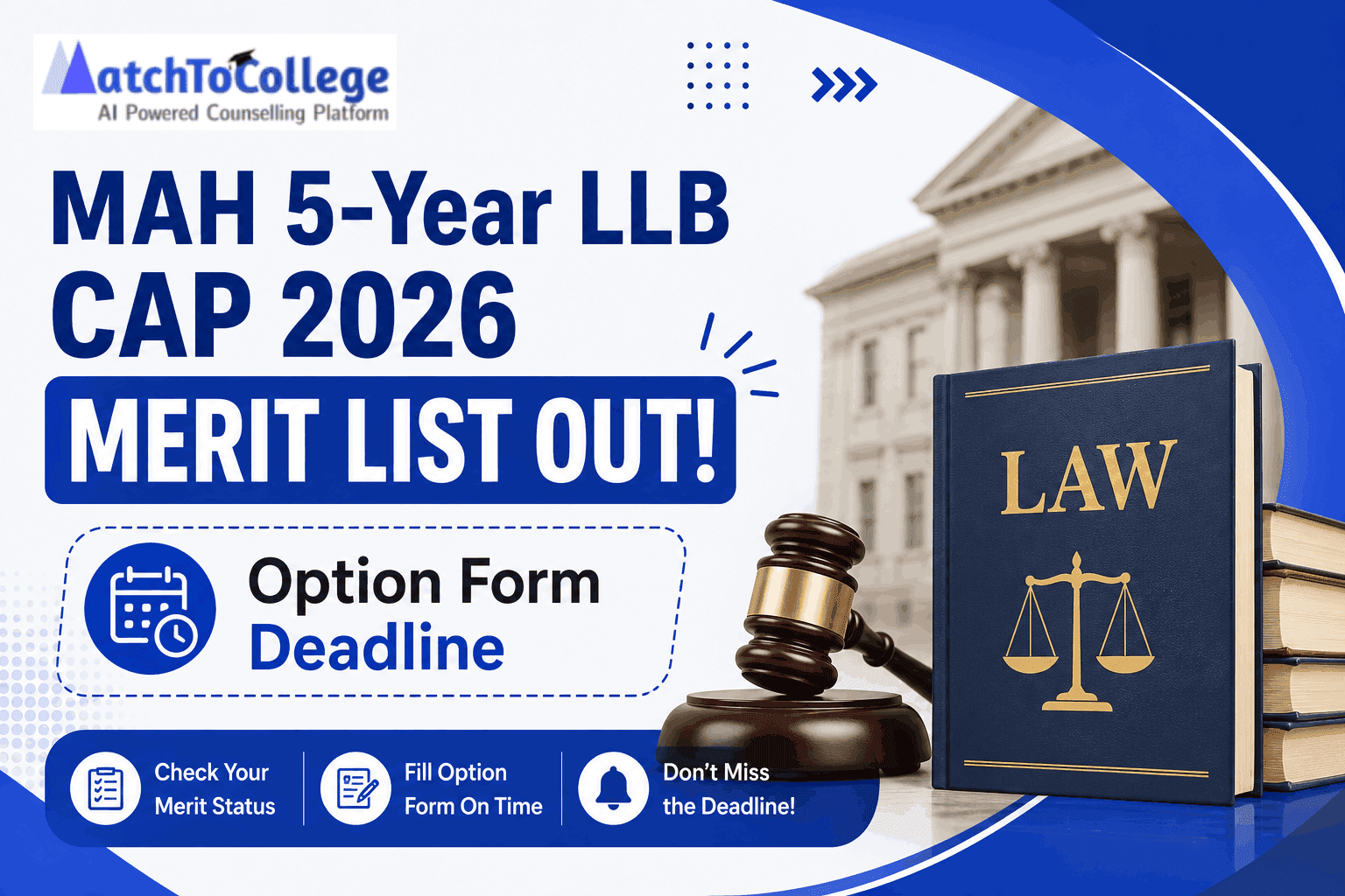 MAH 5-Year LLB CAP 2026 Merit List OUT! Option Form Deadline