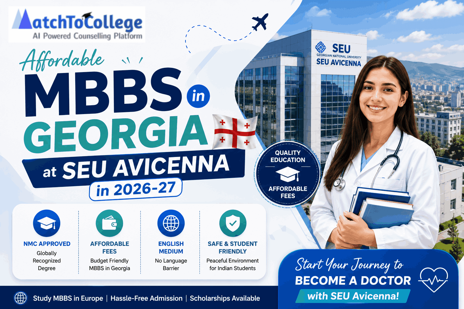 Affordable MBBS in Georgia at SEU Avicenna (2026-27)
