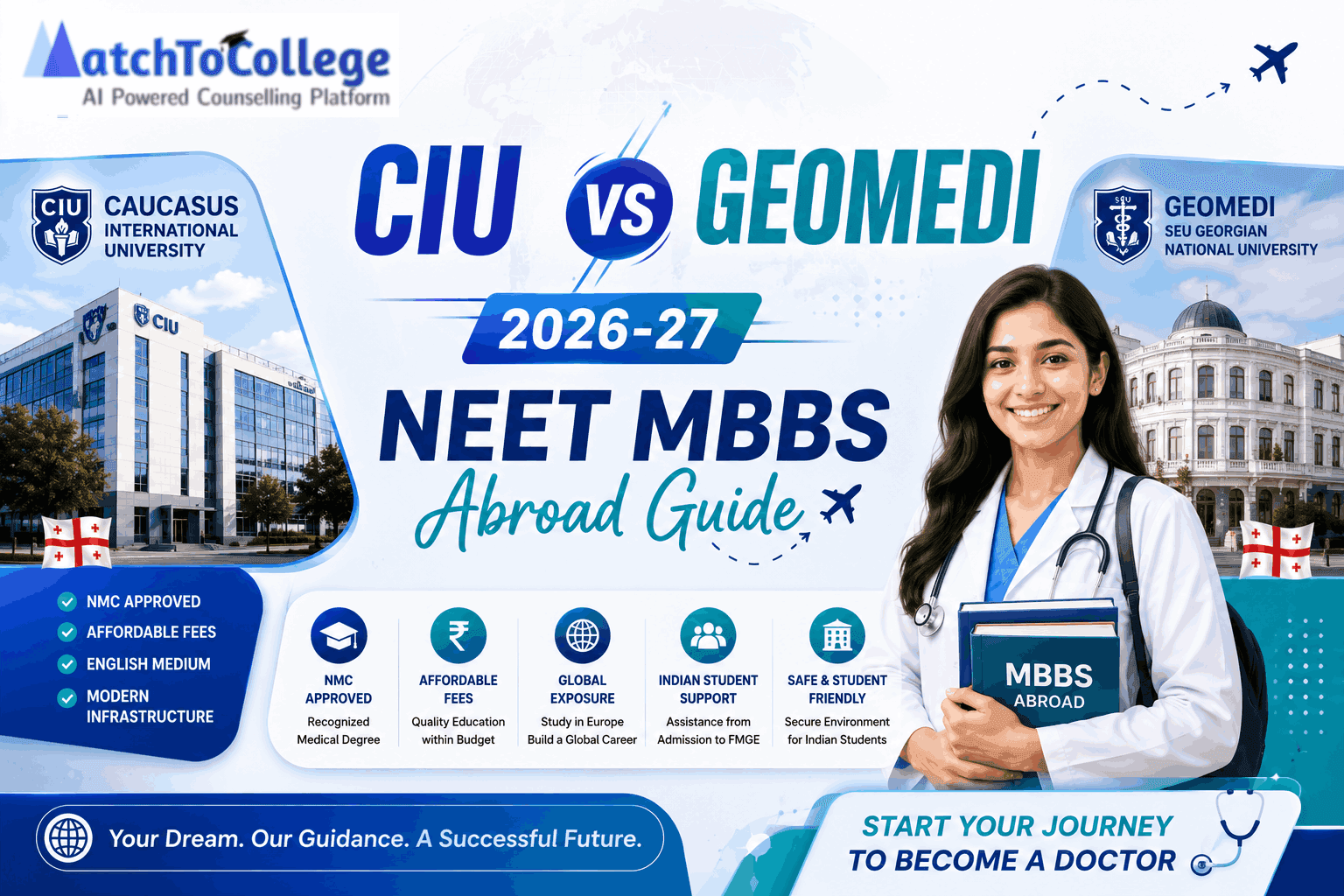 CIU vs Geomedi 2026-27: NEET MBBS Abroad Guide