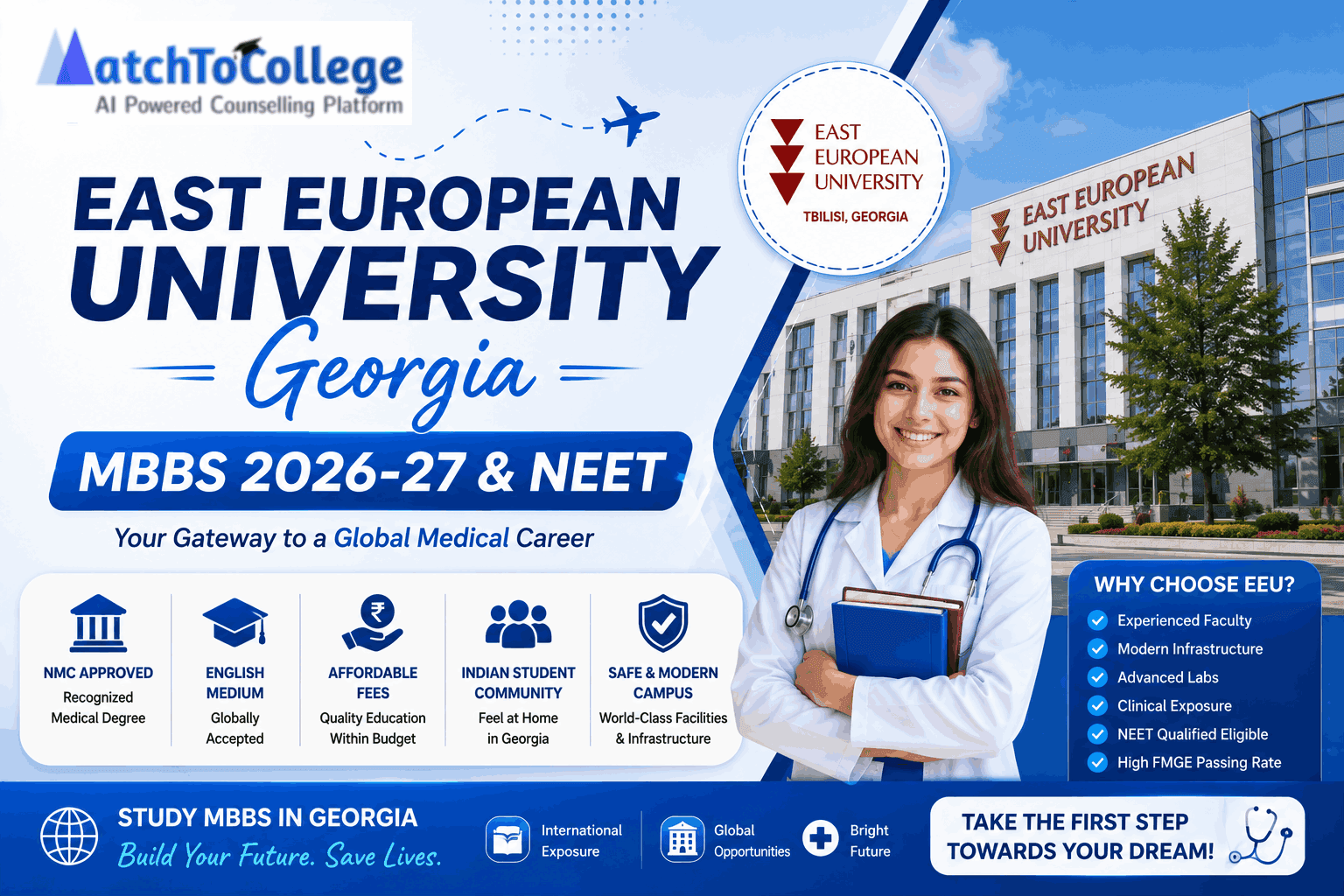 East European University Georgia: MBBS 2026-27 & NEET