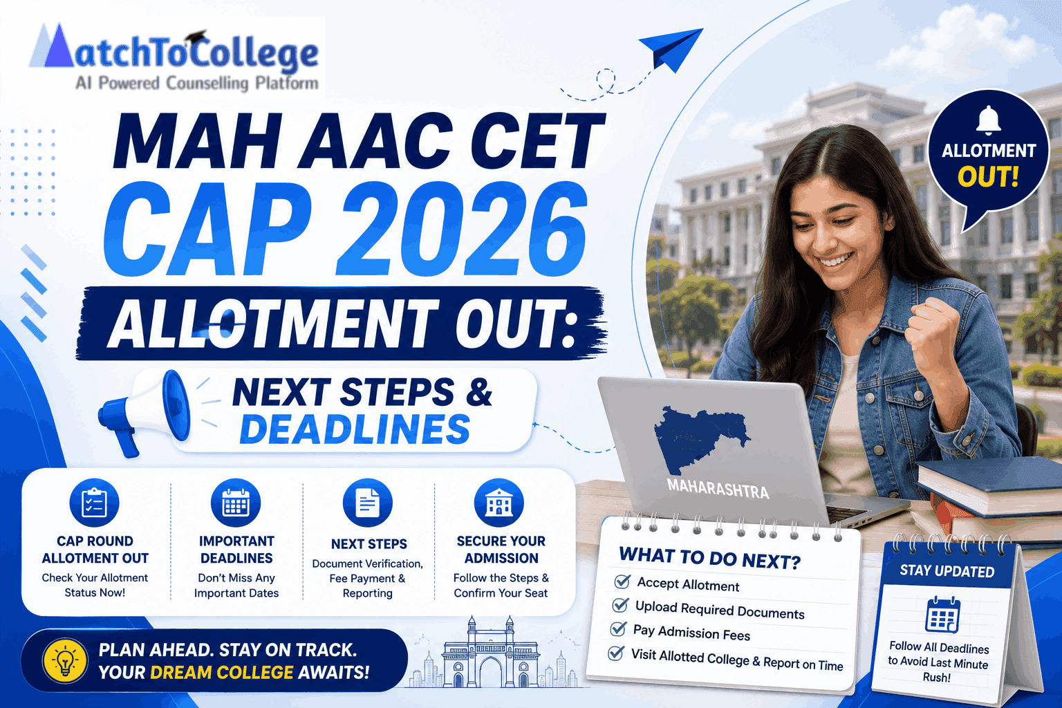 MAH AAC CET CAP 2026 Allotment Out: Next Steps & Deadlines