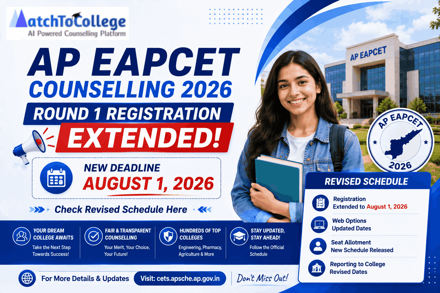 AP EAPCET 2026 R1 Registration Extended: New Dates Out!