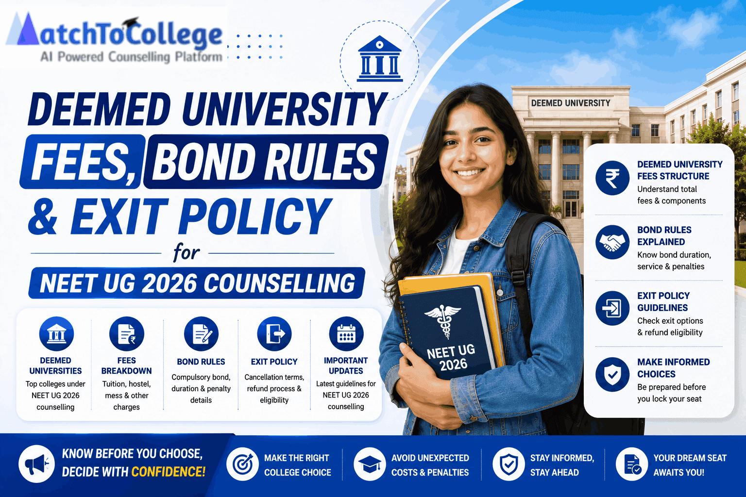 NEET UG 2026: Deemed Uni Fees, Bonds & Exit Policy Guide