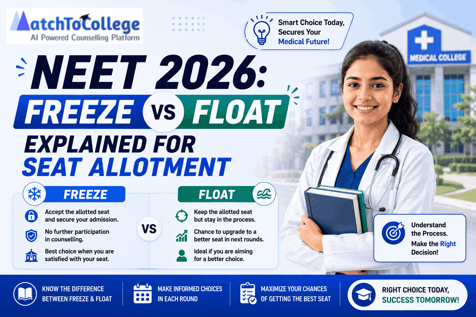 NEET 2026: Freeze vs Float Explained for Seat Allotment