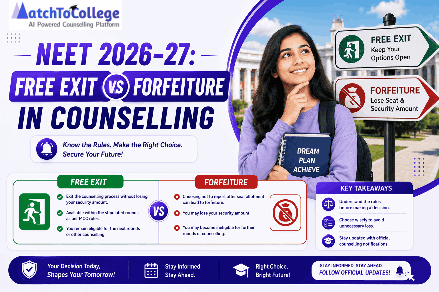 NEET 2026-27: Free Exit vs Forfeiture in Counselling
