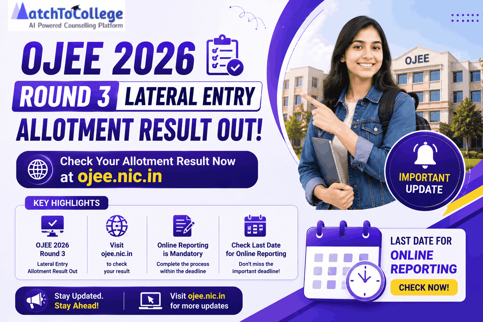 OJEE 2026 Round 3 Lateral Entry Allotment Out!