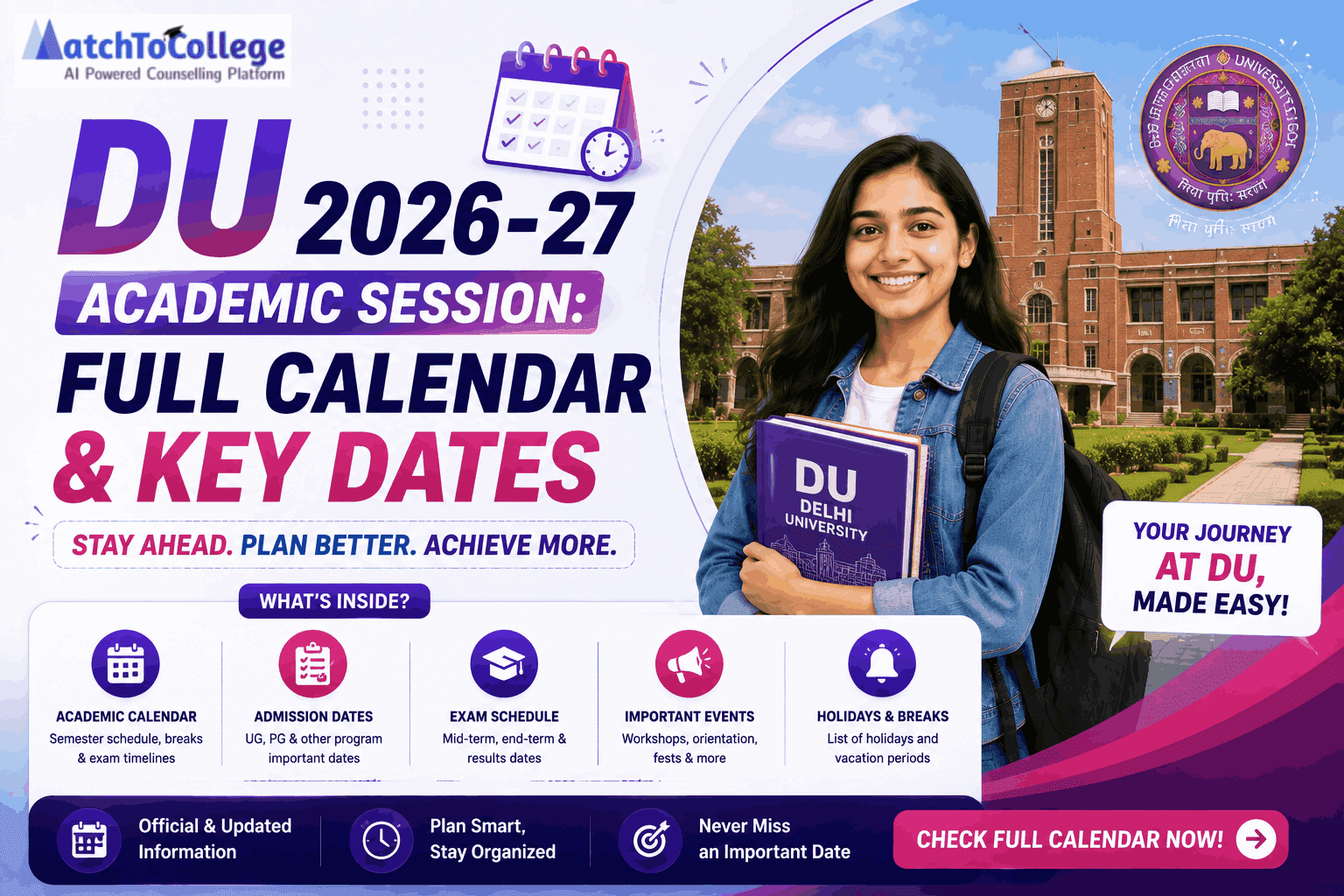 DU 2026-27 Academic Session: Full Calendar & Key Dates