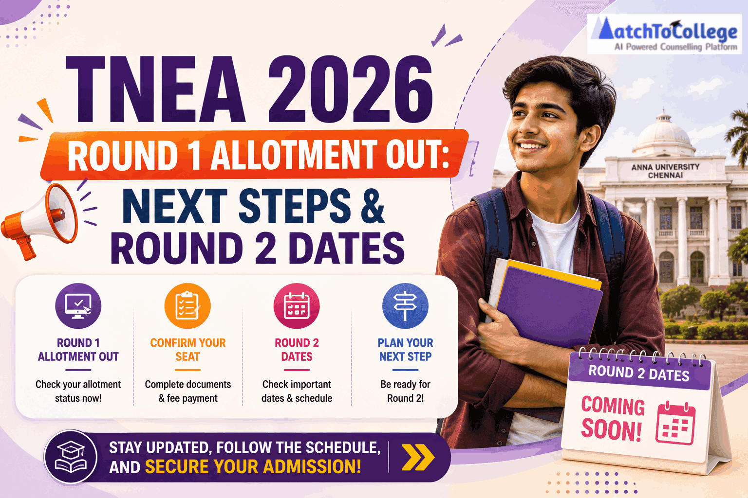 TNEA 2026 Round 1 Allotment Out: Next Steps & Round 2 Dates