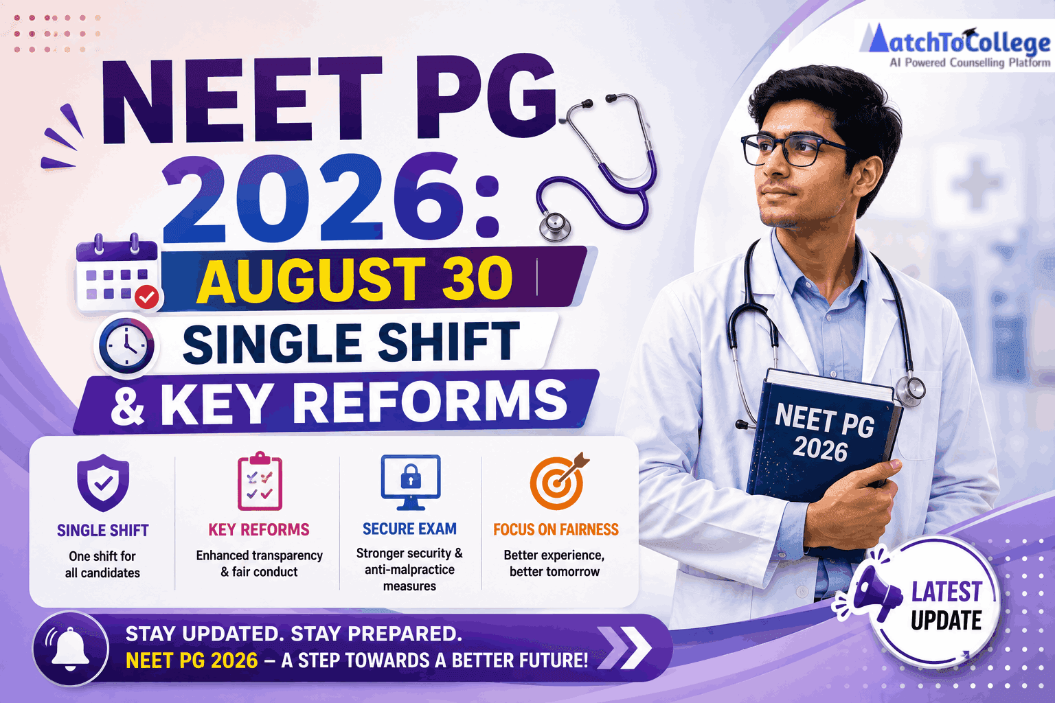 NEET PG 2026: August 30, Single Shift & Key Reforms