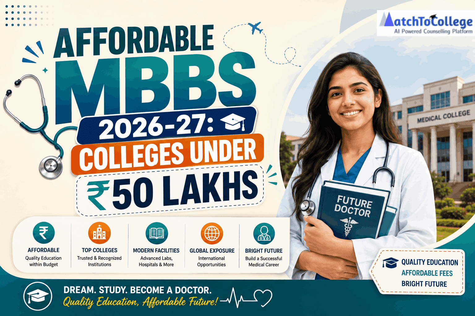 Affordable MBBS 2026-27: Colleges Under ₹50 Lakhs