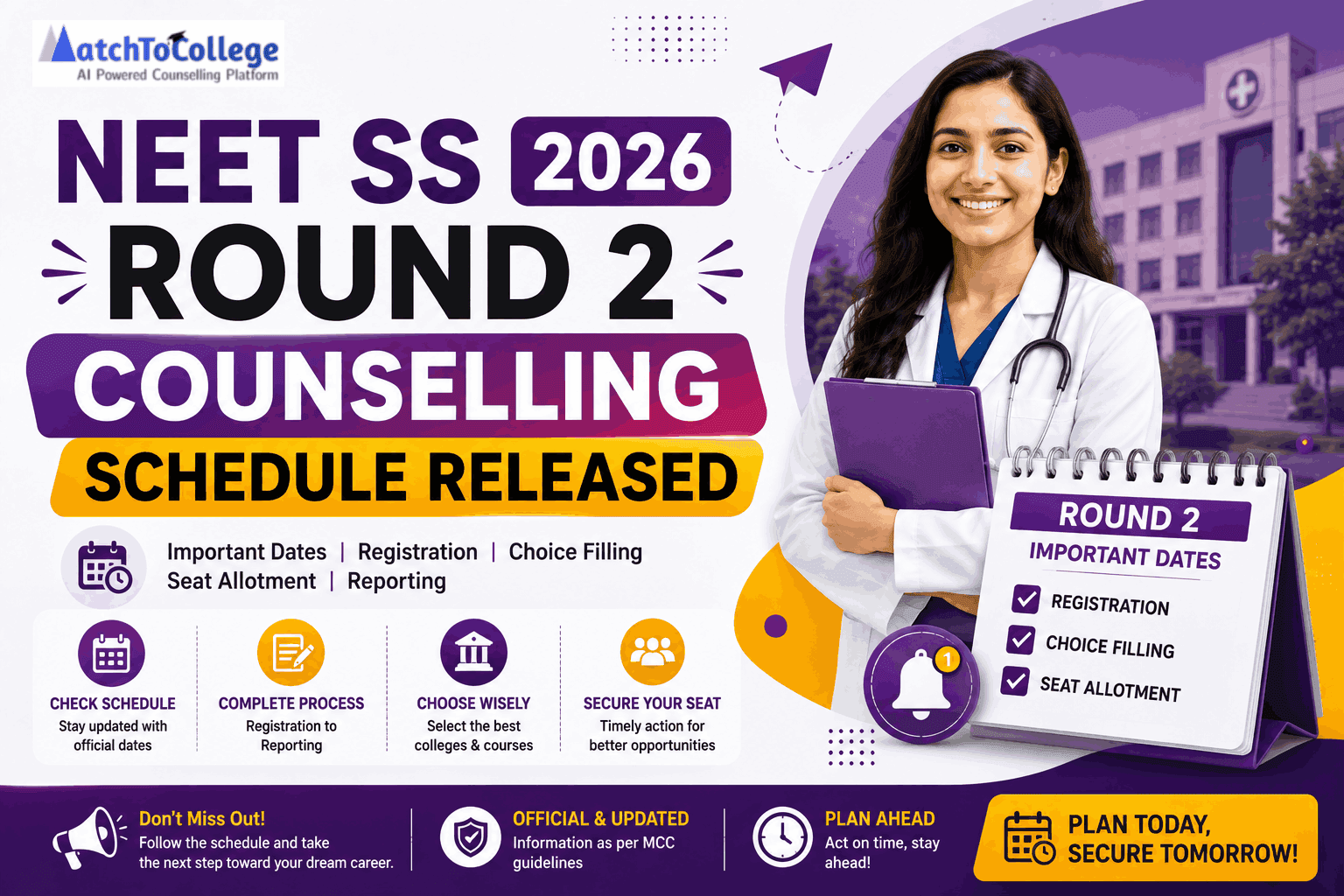NEET SS 2026 Round 2 Counselling Schedule Released