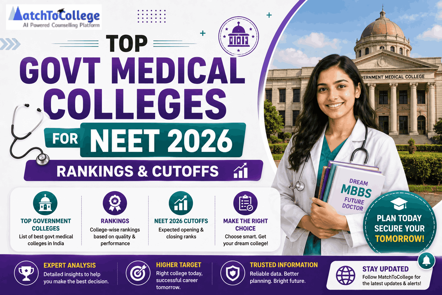 Top Govt Medical Colleges for NEET 2026: Rankings & Cutoffs