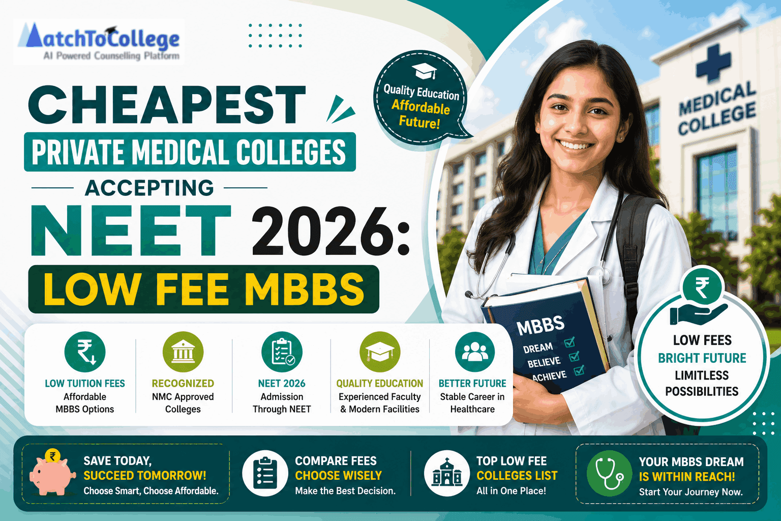 Cheapest Private Medical Colleges Accepting NEET 2026: Low Fee MBBS