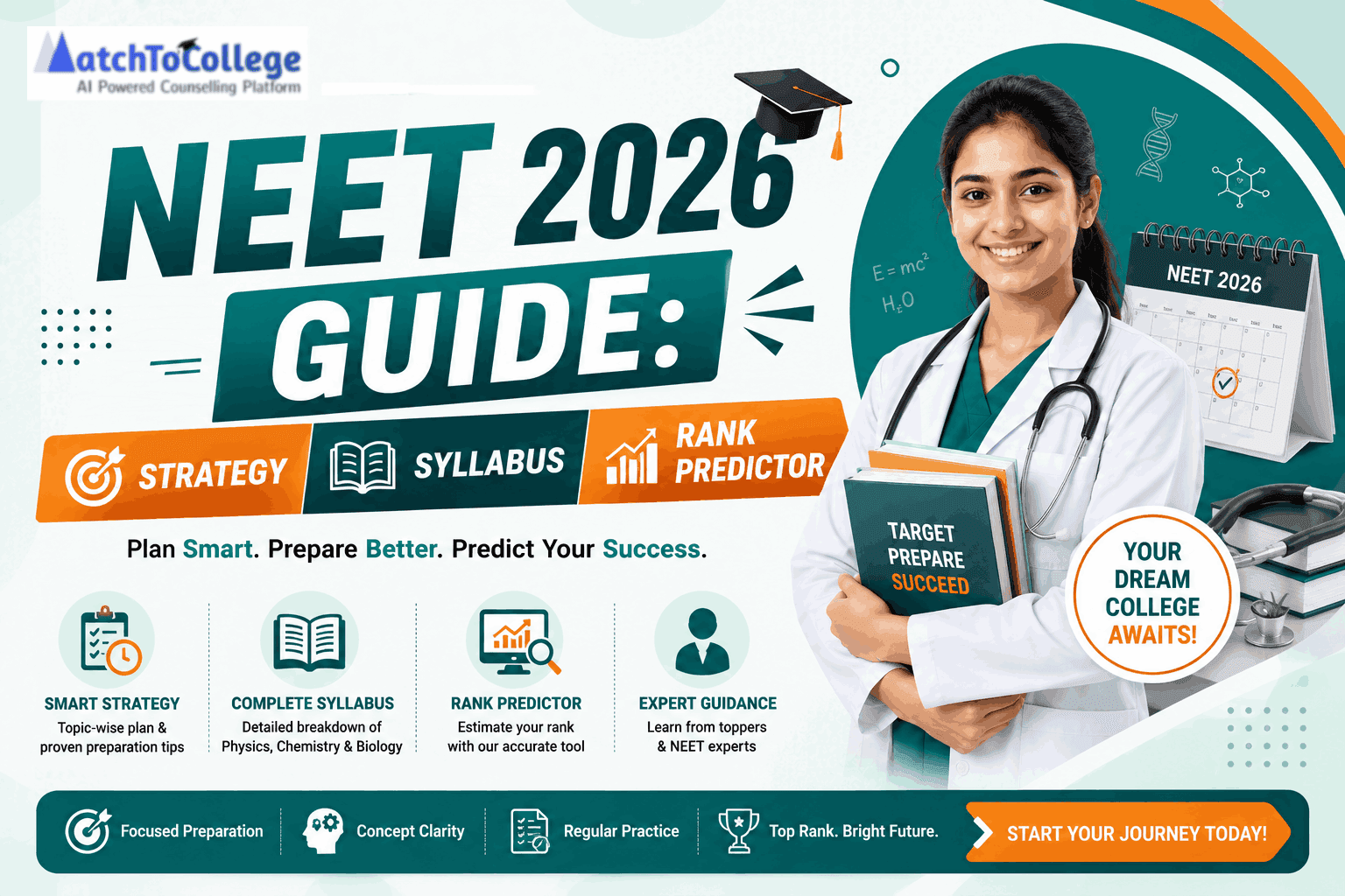 NEET 2026 Guide: Strategy, Syllabus & Rank Predictor