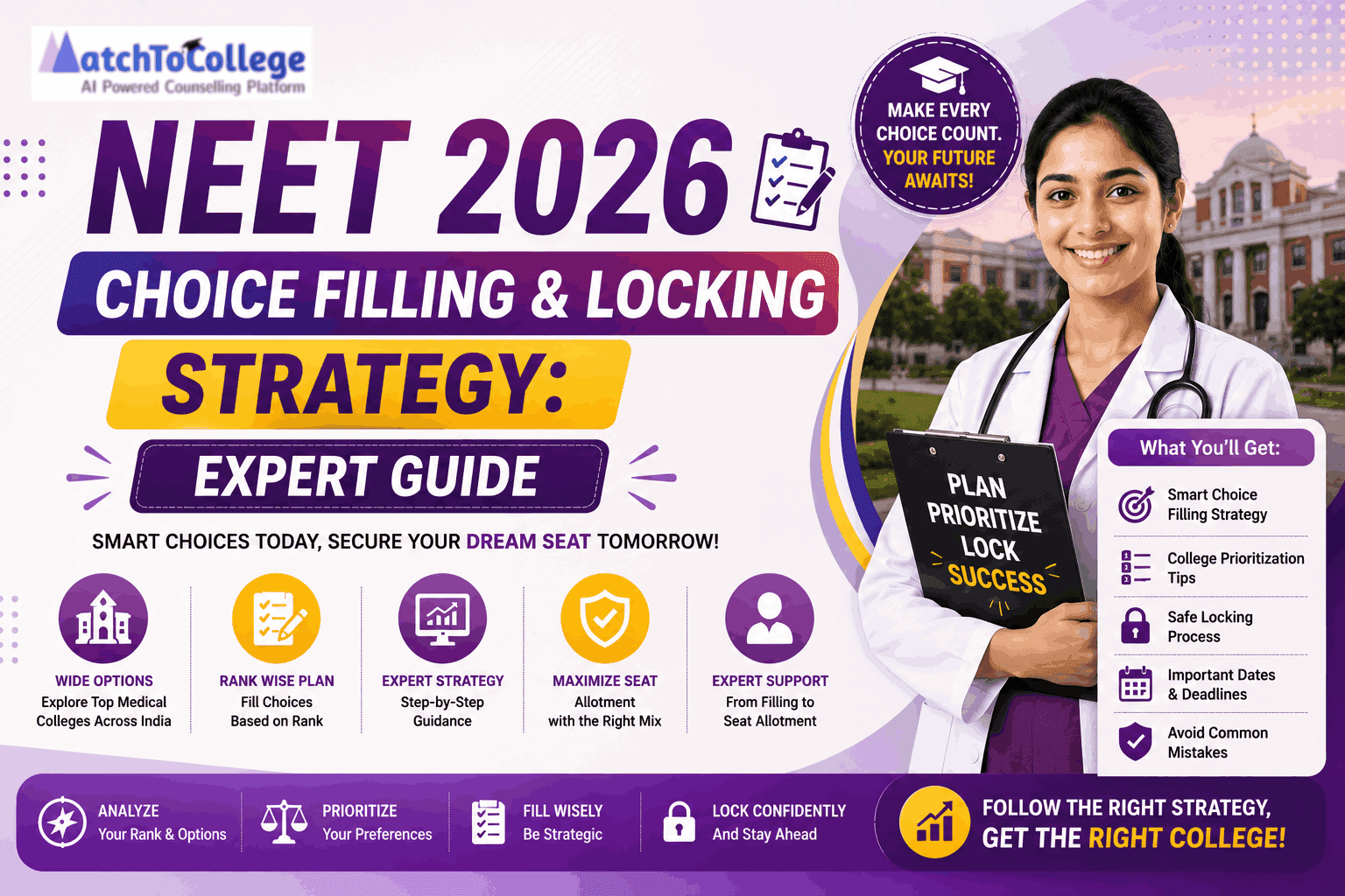 NEET 2026 Choice Filling & Locking Strategy: Expert Guide