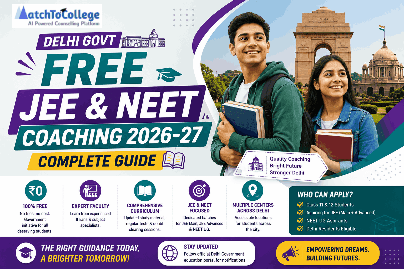 Delhi Govt Free JEE & NEET Coaching 2026-27: Complete Guide