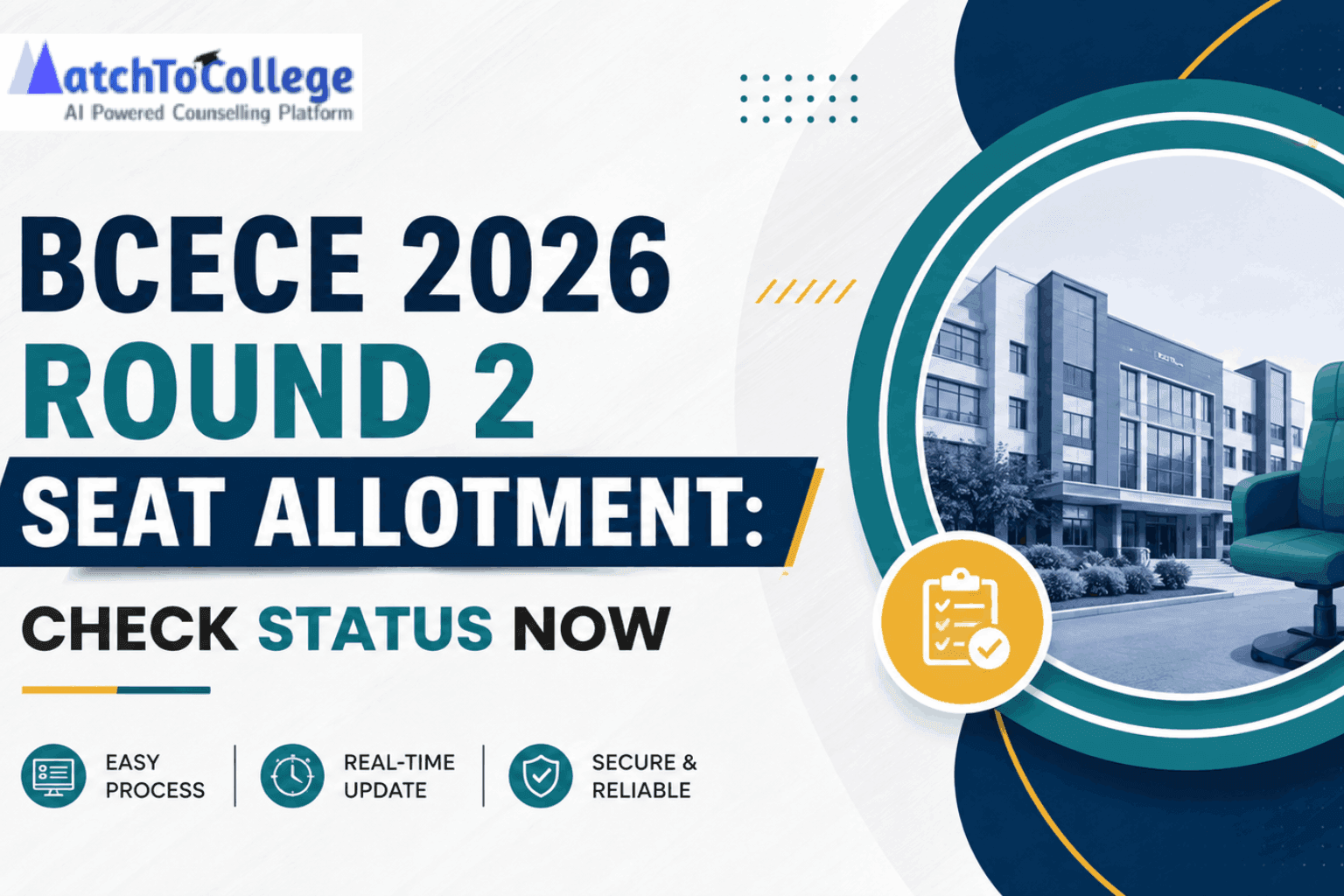 BCECE 2026 Round 2 Seat Allotment: Check Status Now