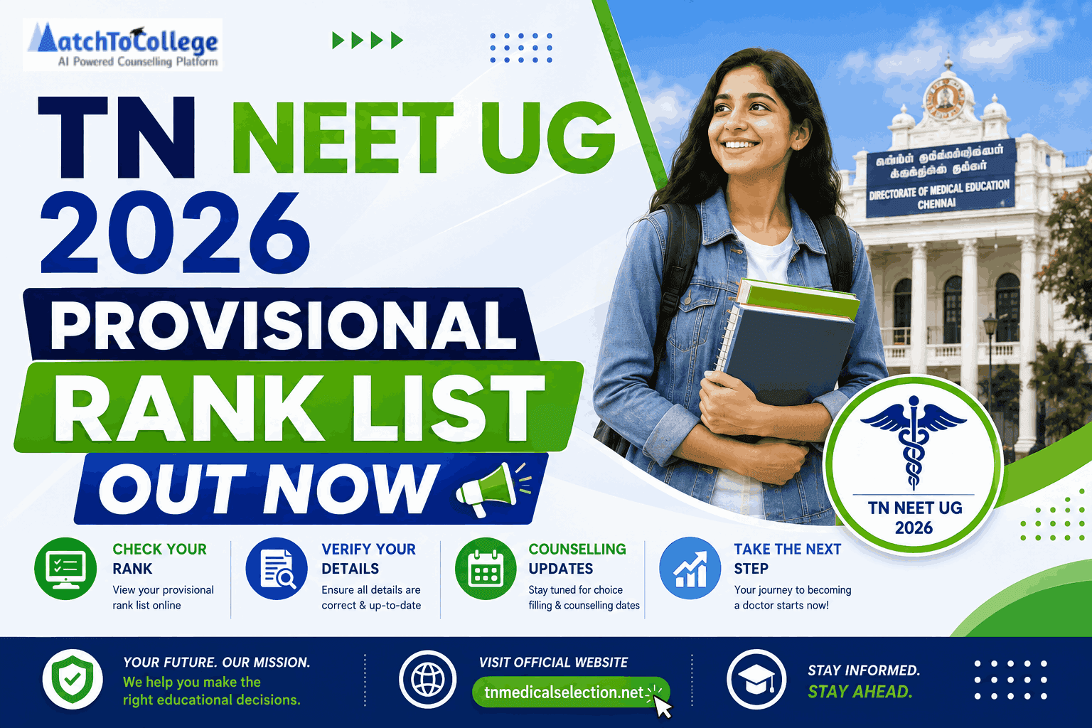 TN NEET UG 2026 Provisional Rank List Out Now