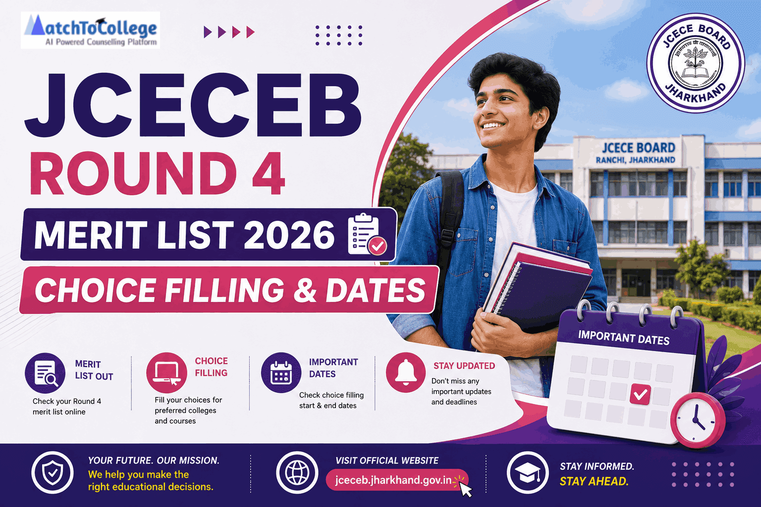JCECEB Round 4 Merit List 2026: Choice Filling & Dates
