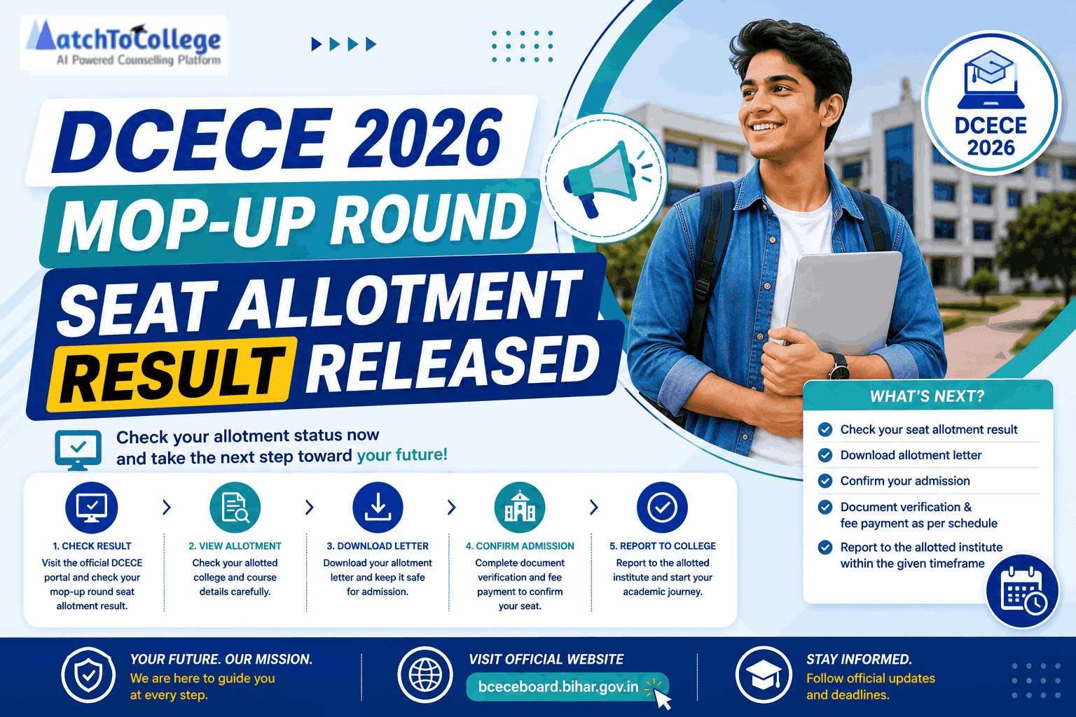 DCECE 2026 Mop-Up Round Seat Allotment Result Released