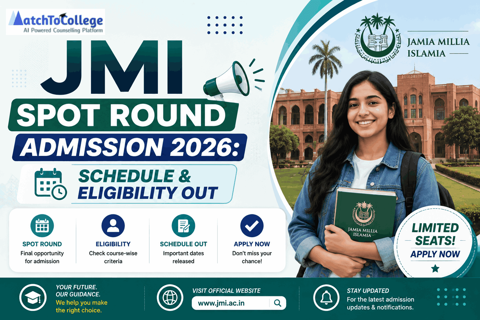 JMI Spot Round Admission 2026: Schedule & Eligibility Out