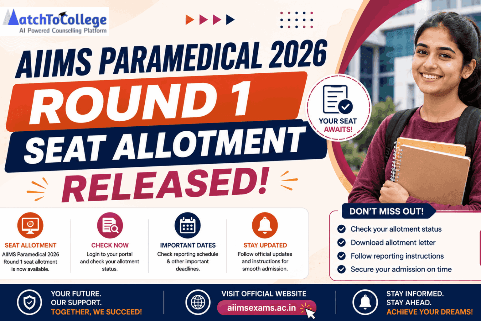 AIIMS Paramedical 2026 Round 1 Seat Allotment Released